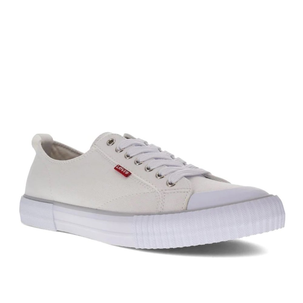 New!  Levi's Anikin White Canvas Trainers